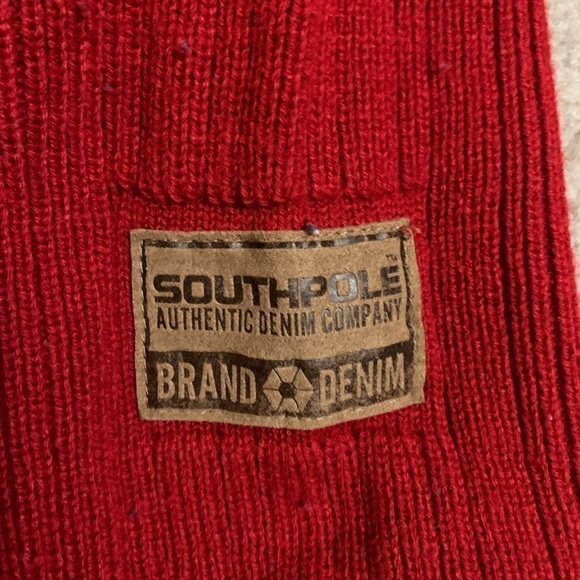 Men’s South Pole Red Knit Sweater Size XL - Picture 2 of 7